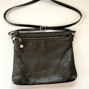 Margot Black Leather Crossbody Bag Purse